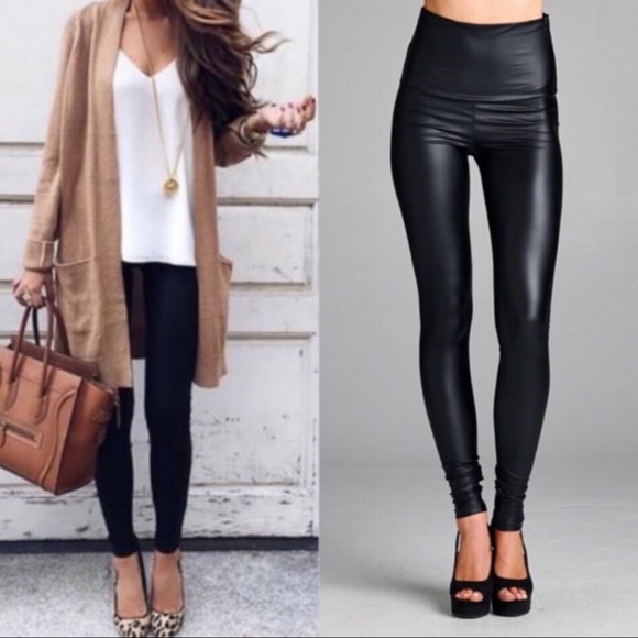 🎉Host Pick!🎉 Stylish, Chic Vegan Leather Leggings, Multiple Sizes - Picture 4 of 4
